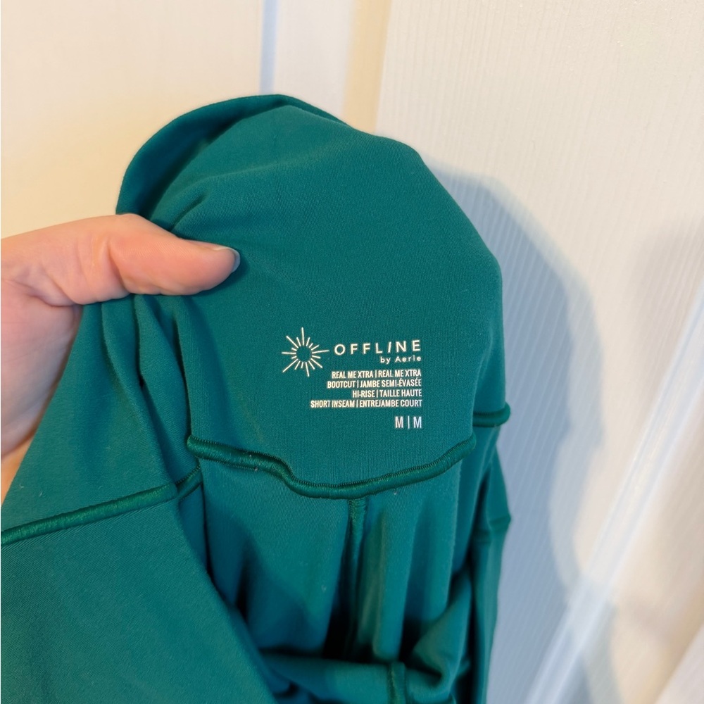 OFFLINE By Aerie Real Me XTRA High Waisted Bootcut Flare Legging Castle Green M - Picture 3 of 6